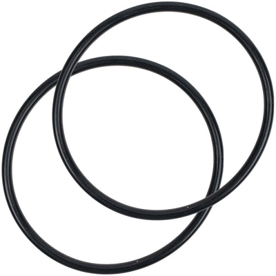 Two black R172009 replacement O-rings for Pentair Rainbow automatic pool and spa chlorine feeders.