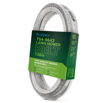 BlueStars 754-0642 replacement lawn mower deck belt in branded packaging for 54-inch deck mowers.