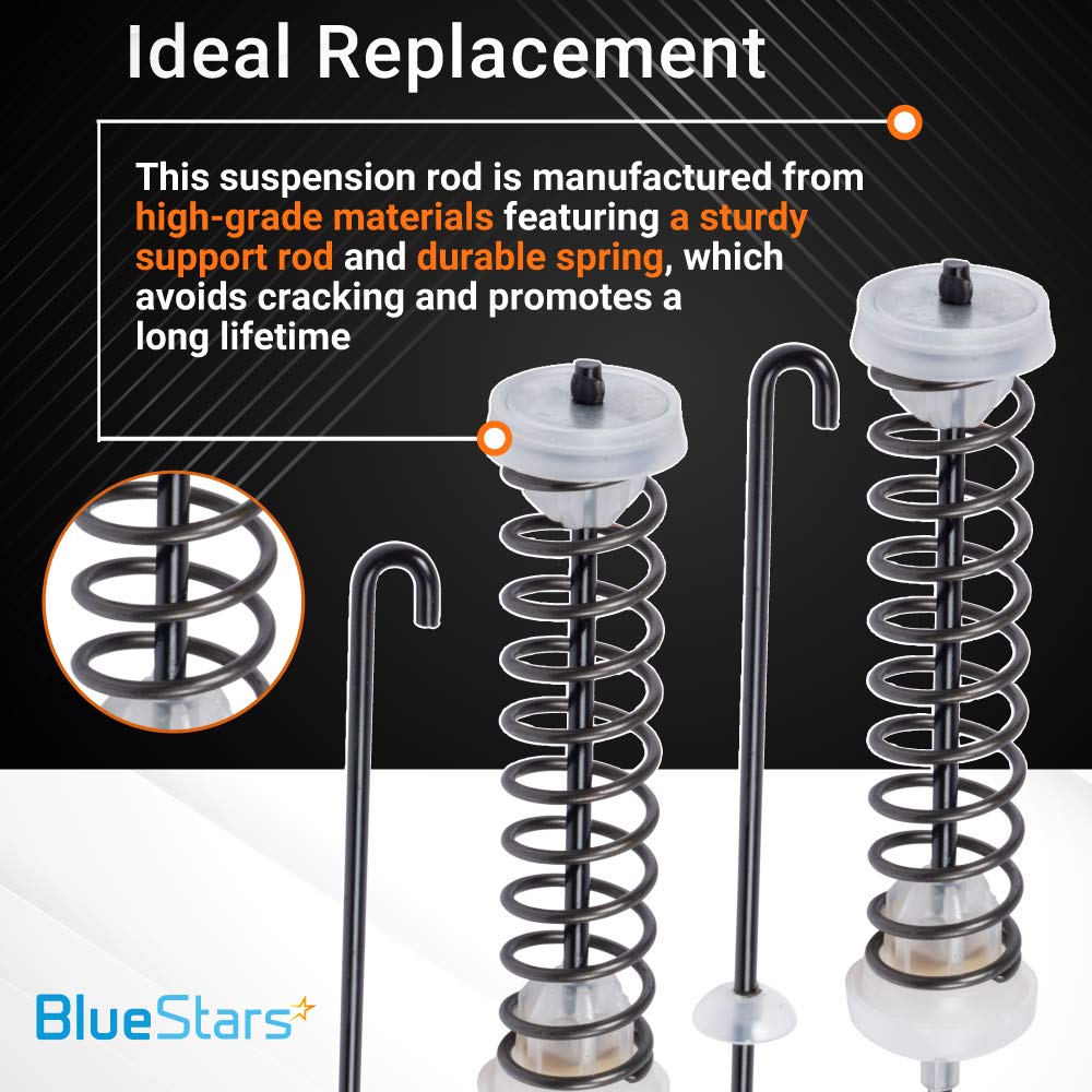 W10780045 washer suspension rod replacement kit with durable spring and support rod detail.