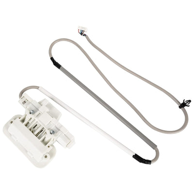 W10810403 washer lid lock assembly with wiring harness for Whirlpool, Maytag, and Kenmore washing machines.