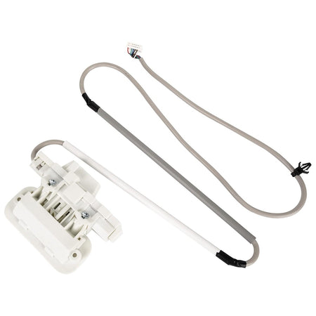 W10810403 washer lid lock assembly with wiring harness for Whirlpool, Maytag, and Kenmore washing machines.