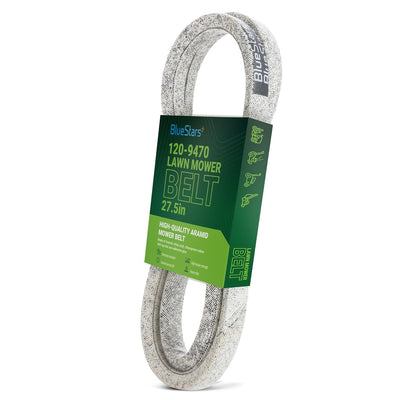 120-9470 replacement drive belt for Toro TimeMaster lawn mowers with branded packaging sleeve.