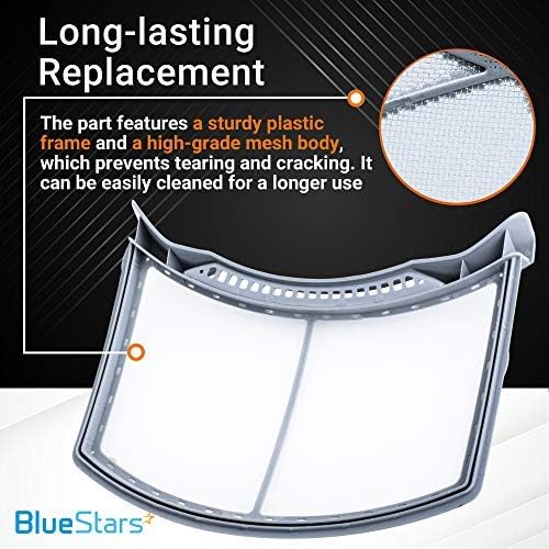 134793600 dryer lint filter replacement for Electrolux dryers with close-up of durable mesh screen and plastic frame.