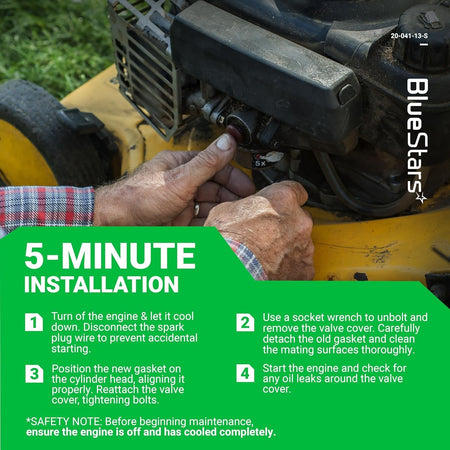 Installation guide for 20-041-13-S valve cover gasket on a Kohler Courage engine.