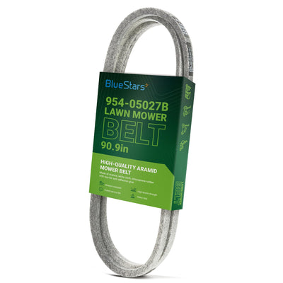 954-05027B replacement drive belt for MTD and Cub Cadet lawn mowers in branded packaging.