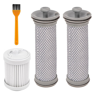 Replacement filter kit for Tineco A10 and A11 vacuums including two pre-filters, one HEPA filter, and a cleaning brush.