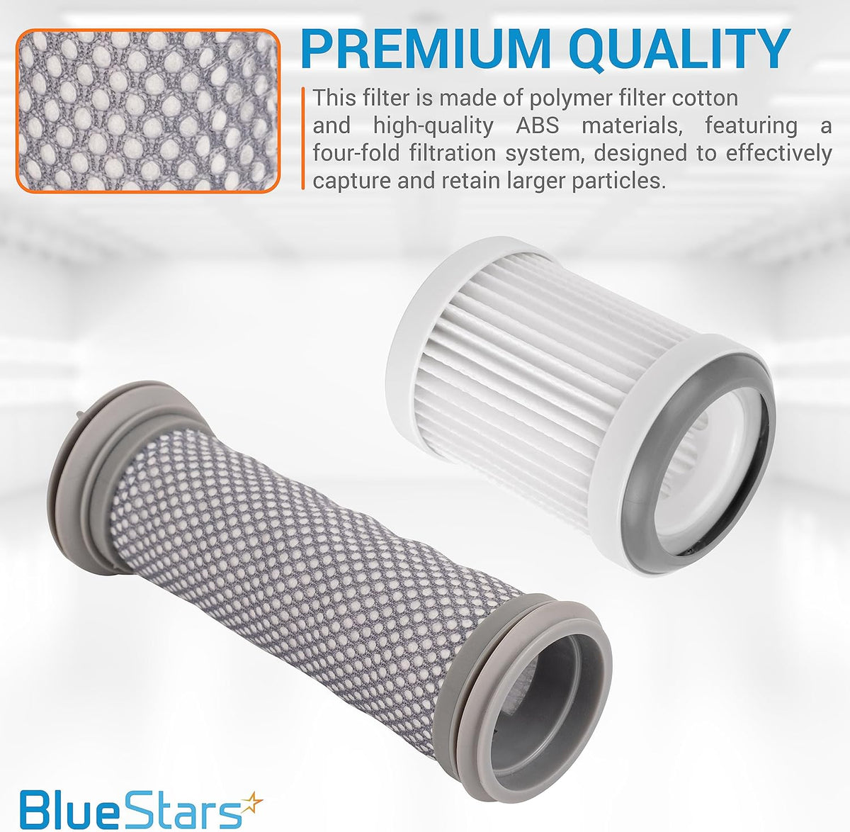 Replacement pre-filter and HEPA filter for Tineco A10 and A11 cordless vacuum cleaners.