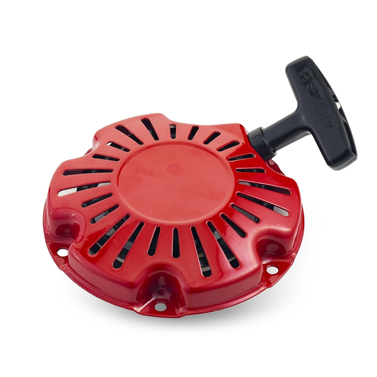 Red recoil starter assembly for Honda GX100 and GX100U rammer engines with black pull handle.