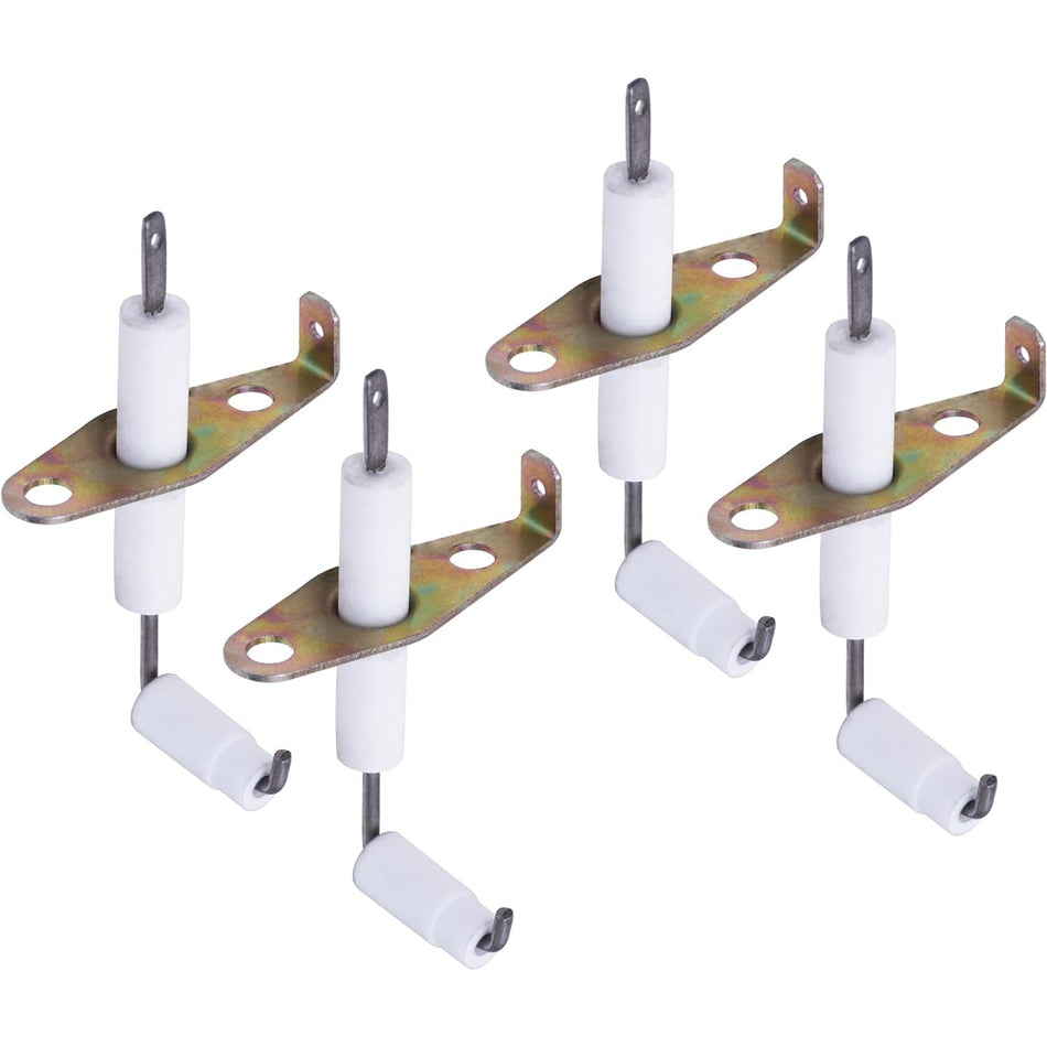 Set of four 74004053 range top burner igniters for Whirlpool and Maytag stoves.