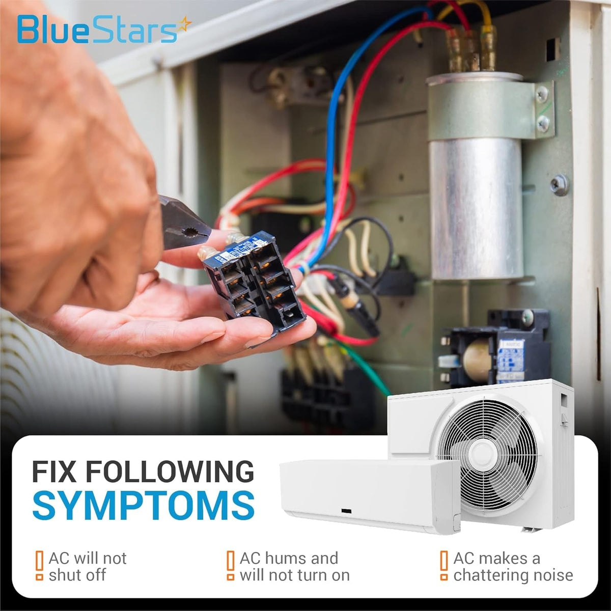 Technician installing a C130A 1 pole 30 amp contactor to fix AC unit symptoms.