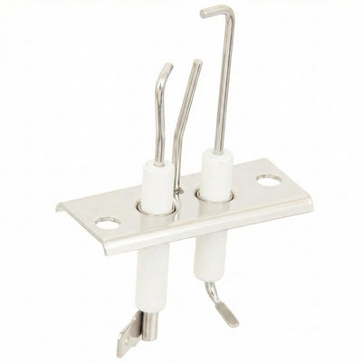 Replacement 3-prong RV furnace igniter electrode and flame sensor for Suburban NT series furnaces.