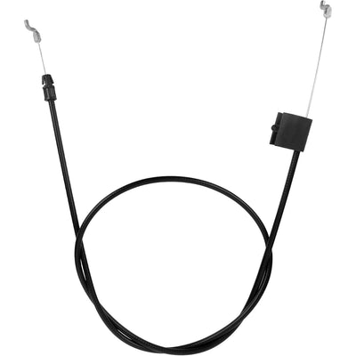Replacement zone control cable for Craftsman and Poulan lawn mowers with Z-bend ends and mounting bracket.