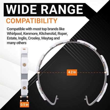 285790 washer clutch lining kit showing 4.2-inch diameter and 0.5-inch width dimensions for compatibility reference.