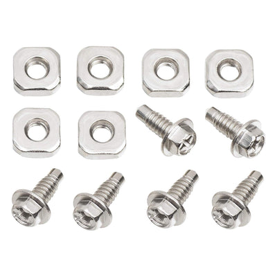Set of 6 metal terminal block screws and square nuts for Whirlpool, Kenmore, and Maytag dryer repair.