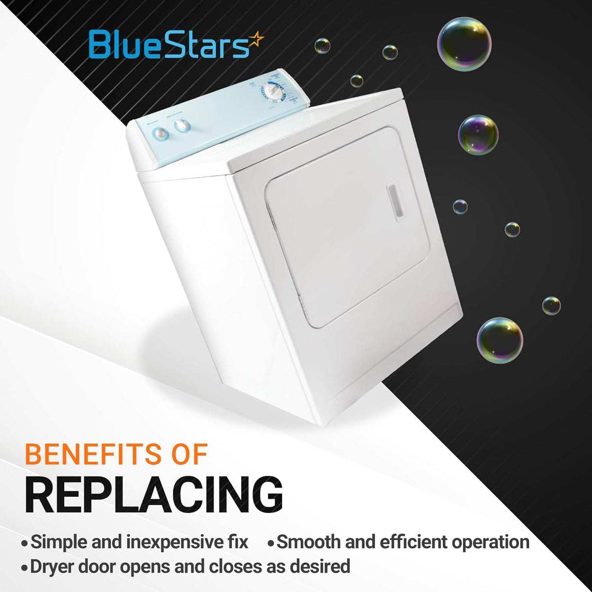 GE and Hotpoint dryer showing the location for the WE01X20419 door handle replacement.