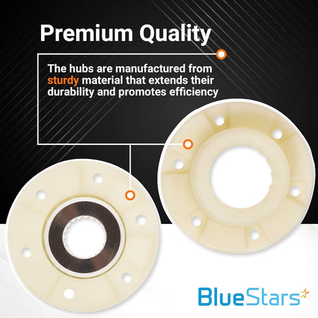 W10820039 washer hub kit replacement showing durable construction for Whirlpool and Kenmore washing machines.
