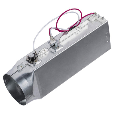 5301EL1001A dryer heating element assembly with housing and thermal fuses for LG dryers.
