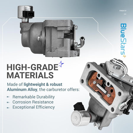 15004-1010 carburetor assembly showing aluminum alloy construction and mounting base details.
