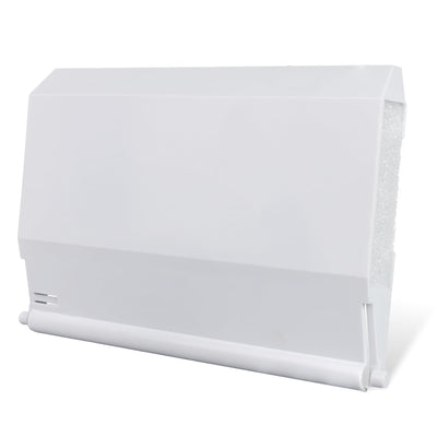 White 7-3/4 inch pool skimmer weir door replacement with foam for Hayward SP1082 series skimmers.