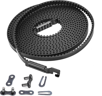 41A5434-11A garage door opener replacement belt coiled with metal master link and connector hardware.