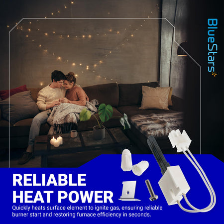 B1401018 furnace hot surface igniter kit with mounting hardware for Goodman, Amana, and Janitrol furnaces.