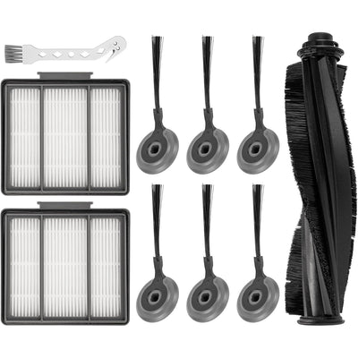 Full replacement accessory kit for Shark ION robot vacuums including roller brush, six side brushes, and two filters.