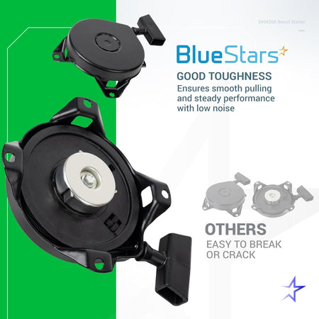 590420A recoil starter assembly showing top and bottom views for engine replacement parts.