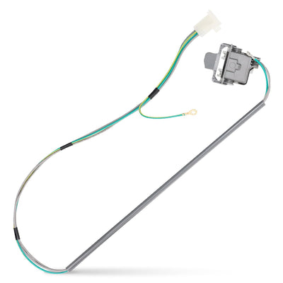 3355458 Washer Lid Switch Replacement showing the switch, wiring harness, and metal actuator rod