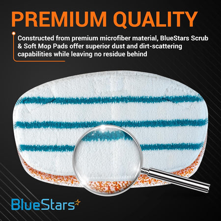 Close-up view of microfiber steam mop scrub pad texture for PurSteam ThermaPro 10-in-1 mop.