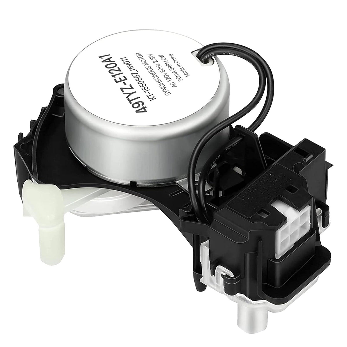 W10913953 49TYZ-E120A1 washer shift actuator replacement motor with electrical connector and mounting bracket.