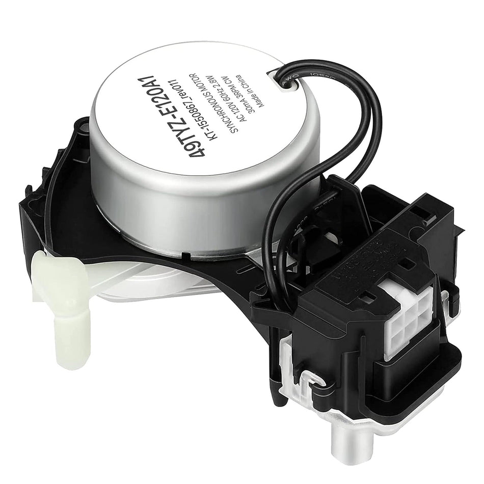 W10913953 49TYZ-E120A1 washer shift actuator replacement motor with electrical connector and mounting bracket.