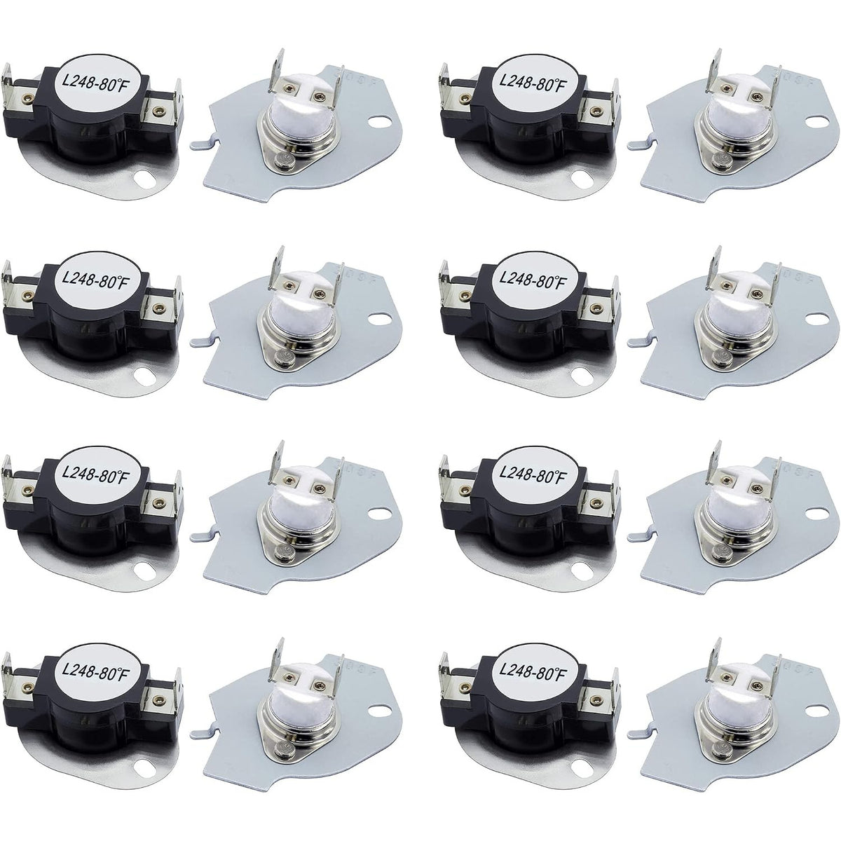 279769 Dryer Thermal Cut-Off Kit, eight black and silver thermal cut-off pairs displayed in four rows