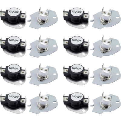 279769 Dryer Thermal Cut-Off Kit, eight black and silver thermal cut-off pairs displayed in four rows