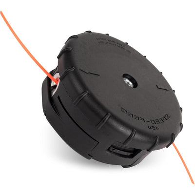 Speed-Feed 450 trimmer head with pre-loaded orange cutting line for Echo string trimmers.