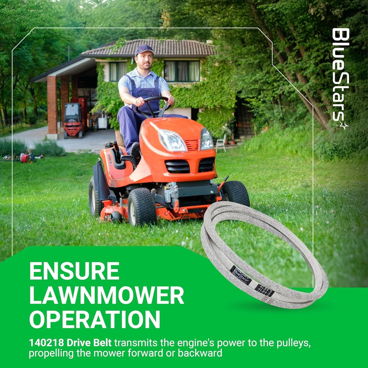 140218 replacement drive belt for Craftsman and Husqvarna riding lawn mowers.