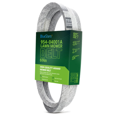 954-04001A replacement lower drive belt for lawn mower tractors in BlueStars branded packaging.