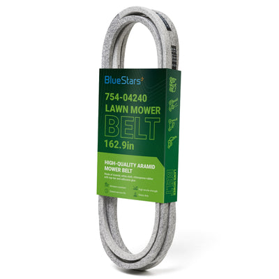 754-04240 mower deck belt in branded packaging for 50-inch Cub Cadet and MTD lawn mowers.