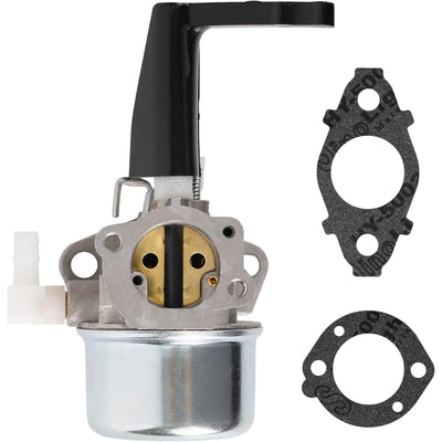 Replacement carburetor with two mounting gaskets for 5HP to 6HP tiller and generator engines.