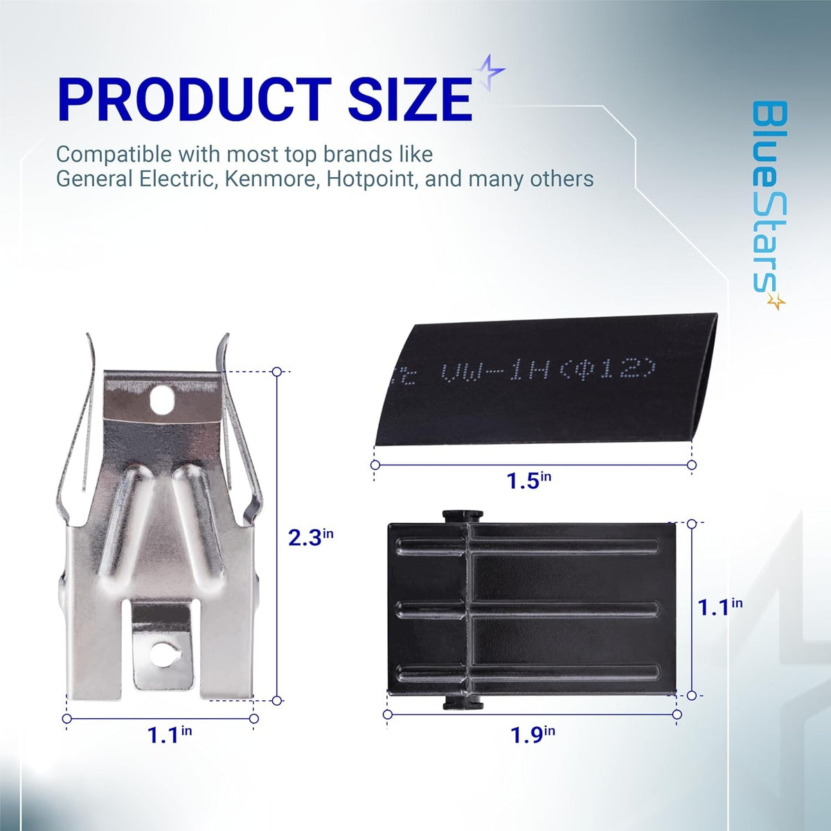 Dimensional diagram showing size measurements for WB17T10006 range terminal block kit components.