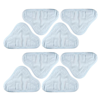 Set of 8 triangular microfiber replacement pads for X-Series steam mops.