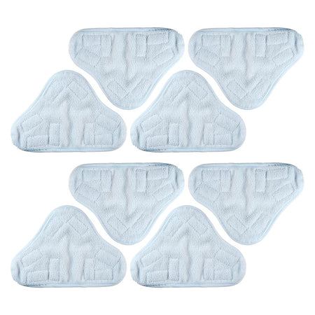 Set of 8 triangular microfiber replacement pads for X-Series steam mops.