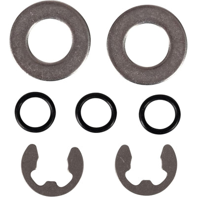 ECX1014A Perflex bump shaft kit components including metal washers, rubber O-rings, and E-clips.