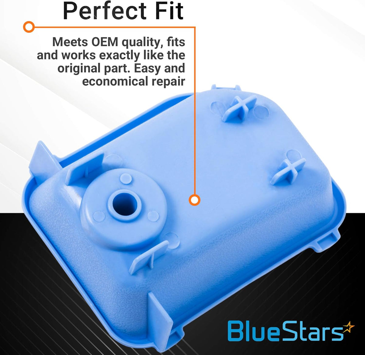 Blue light blue detergent box assembly for LG and Kenmore washers with Perfect Fit OEM quality label.