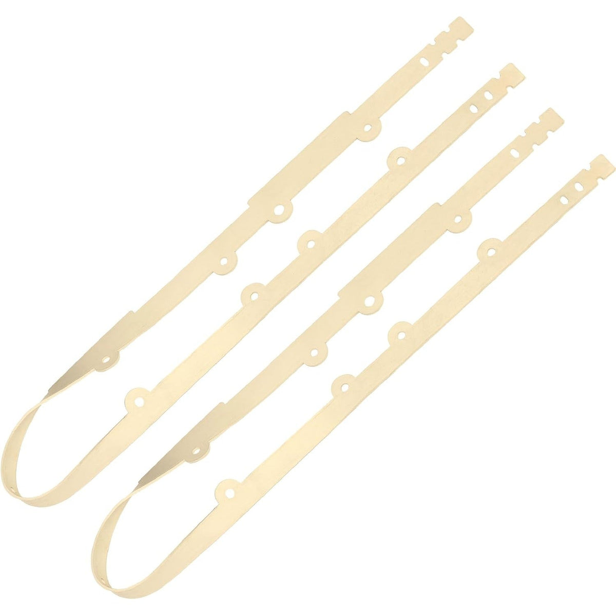 Two beige GW9508 replacement vacuum skirts for Pentair Kreepy Krauly Great White pool cleaners.