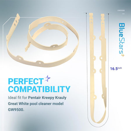 Two 16.5-inch GW9508 replacement vacuum skirts for Pentair Kreepy Krauly Great White pool cleaners.