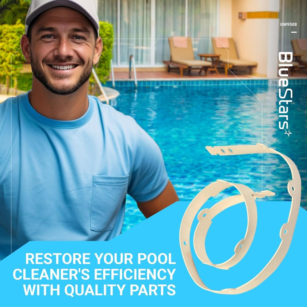 GW9508 pool cleaner vacuum skirt replacement part for Pentair Kreepy Krauly Great White and Dorado cleaners.