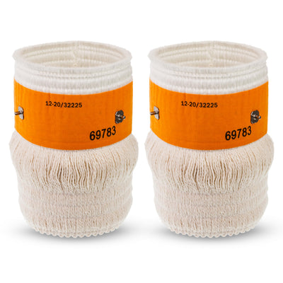 Two 32225 replacement wicks for Kero World, DuraHeat, and Dyna-GLO kerosene heaters with orange fabric bands.