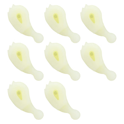 Set of 8 white plastic agitator dogs for Whirlpool and Kenmore washing machines.