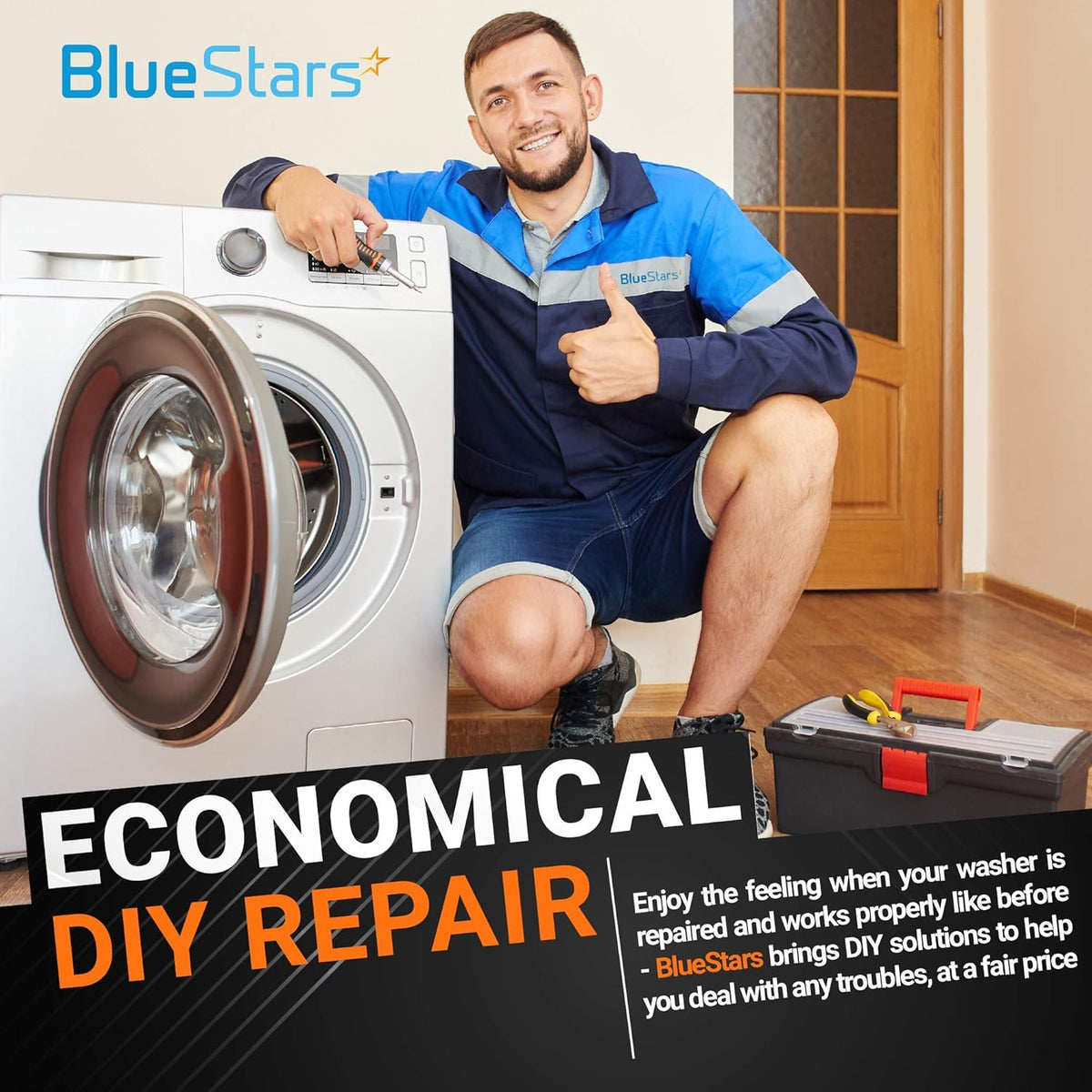 Technician repairing a Whirlpool or Kenmore washing machine for DIY agitator dog replacement.