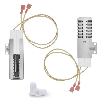 Pack of two Viking range oven igniters with wire leads and ceramic wire nuts.